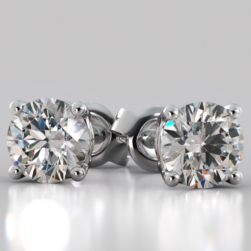 Elegant 6ct Certified Moussanite Silver Stud Earrings